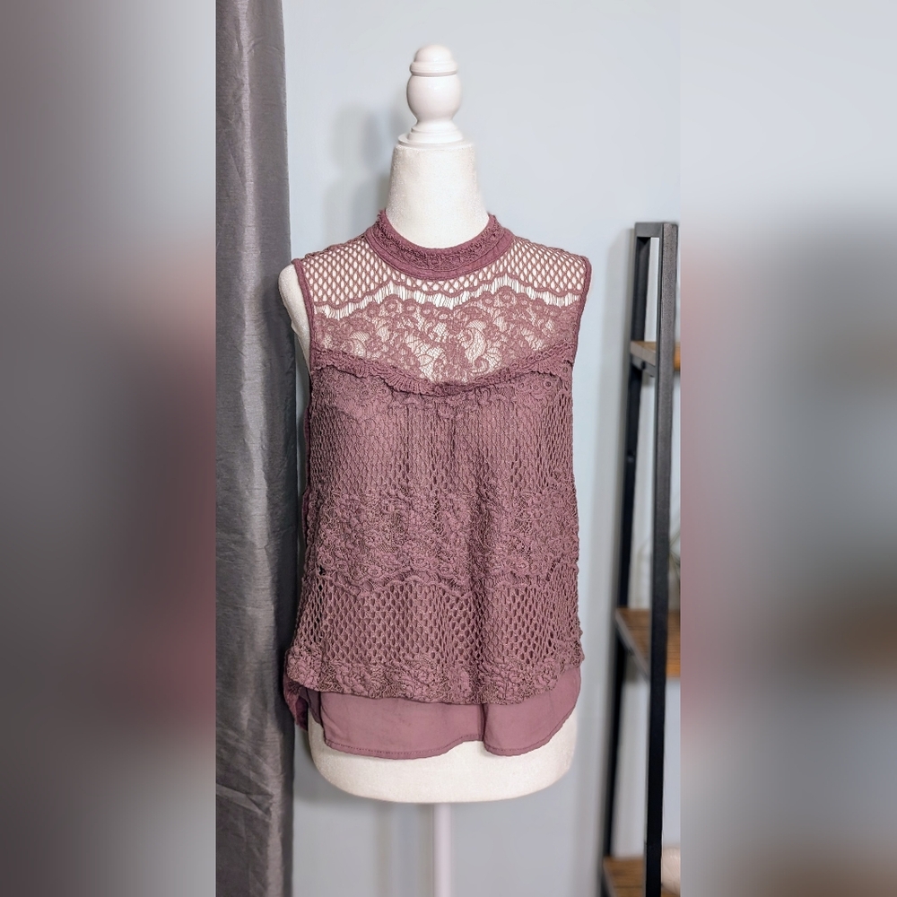 Purple, Lacy, Tank Top Xhilaration